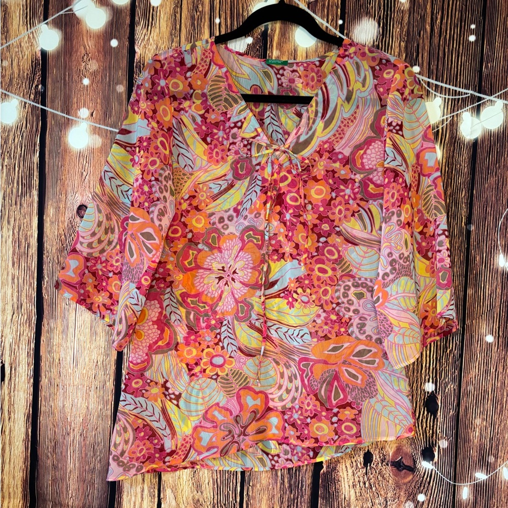 United Colors of Benetton Multicolor Floral Top